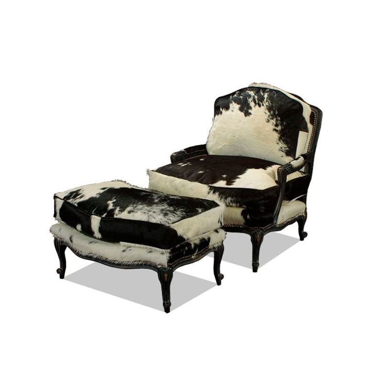 Armchair Chair with Ottoman