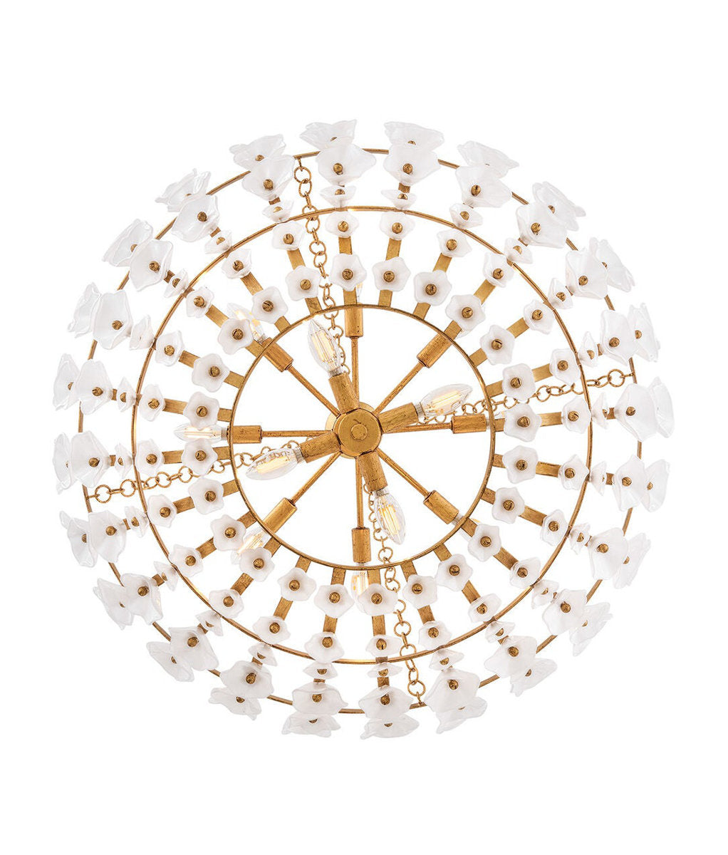 Azalea 12 - Light Steel Chandelier