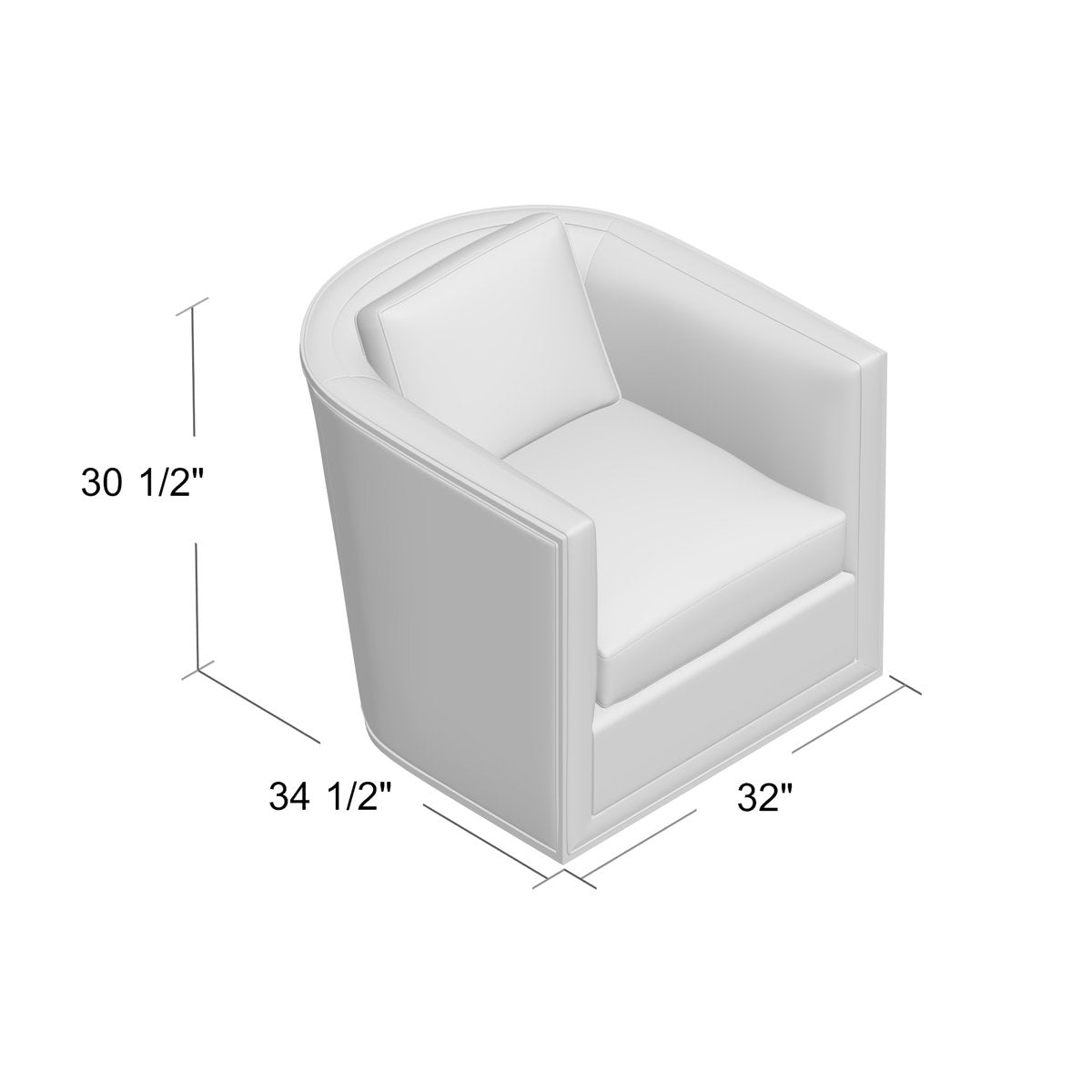 Brett Barrel Chair Chair with Ottoman