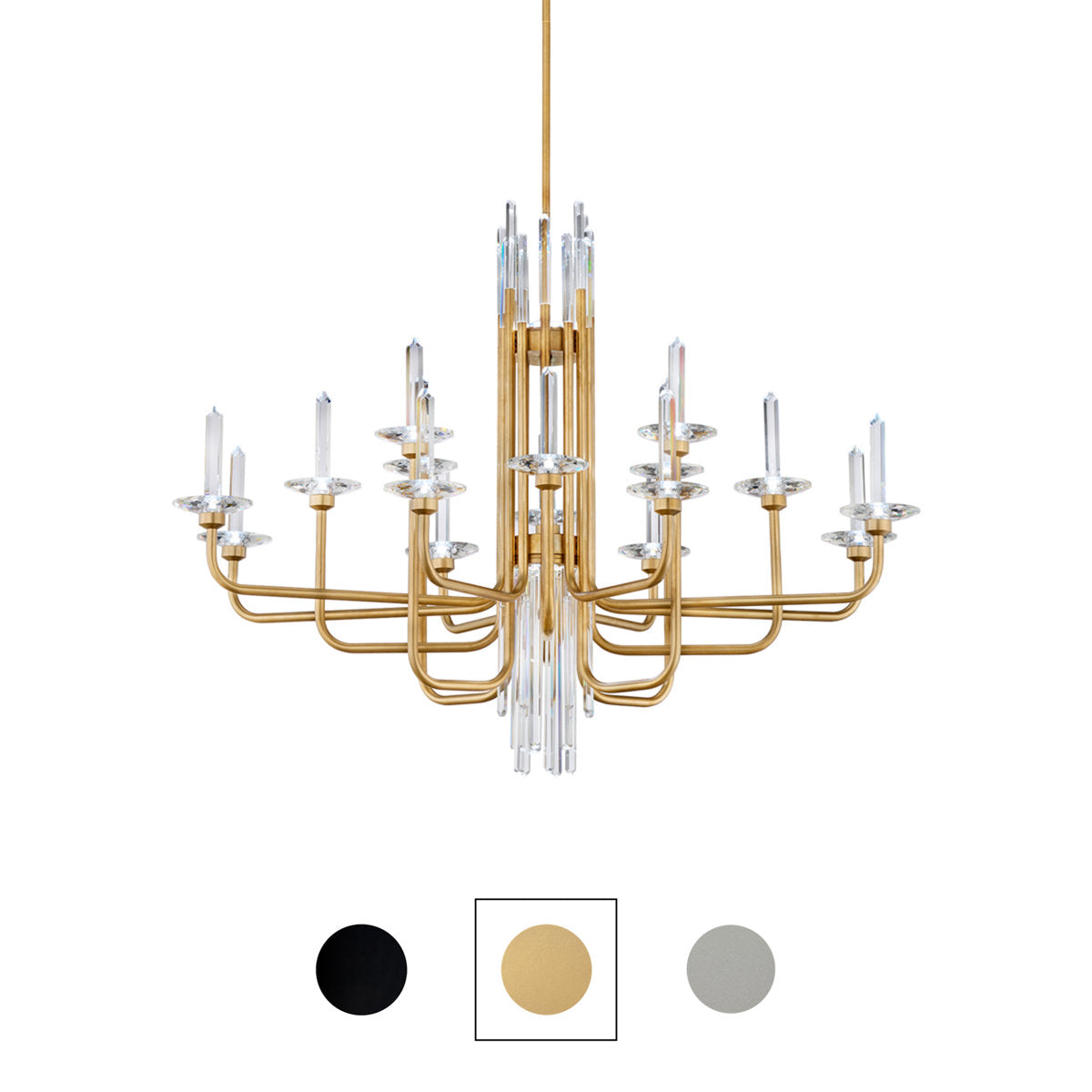 Calliope 16 Light Crystal LED Linear Chandelier