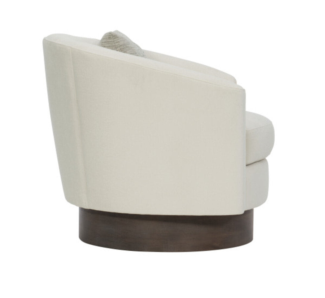 Camino Leather Swivel Barrel Chair