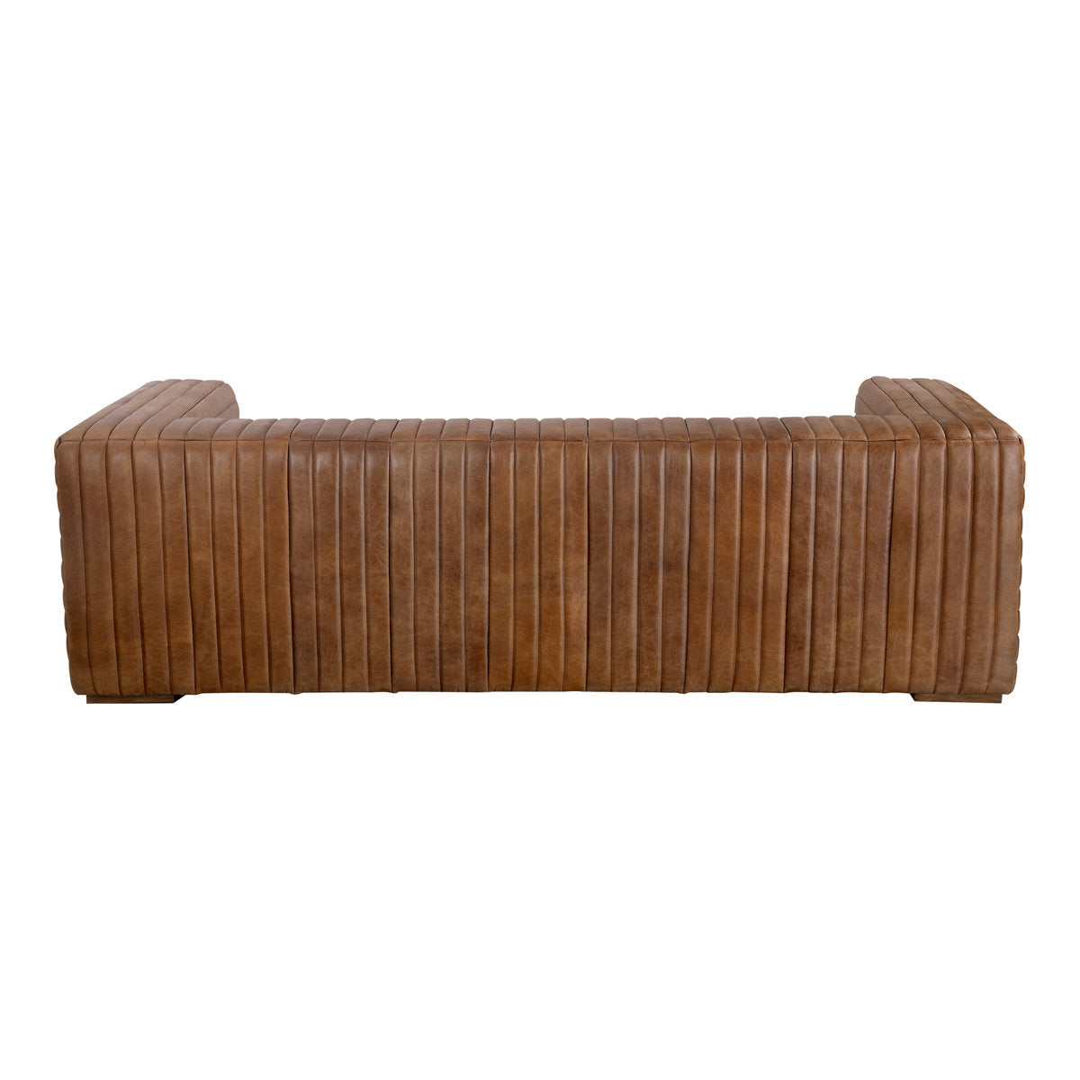 Castle 95" Genuine Leather Square Arm Chesterfield Sofa