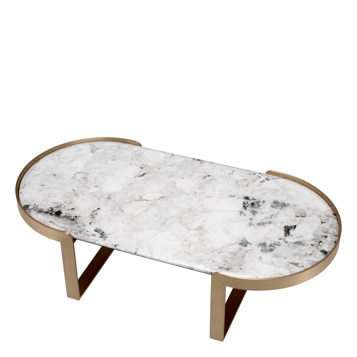 Coffee Table Fabio Brushed Brass Finish - Top