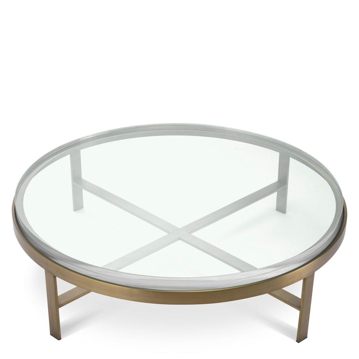 Coffee Table Hoxton Brushed Brass Finish - Frame