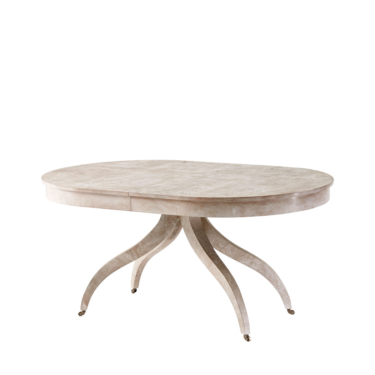 Composition Oval Mahogany Wood Dining Table