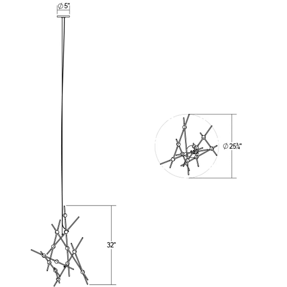 Constellation庐 13 - Light LED Chandelier