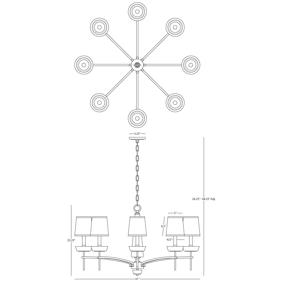 Cristallo 8 - Light Chandelier