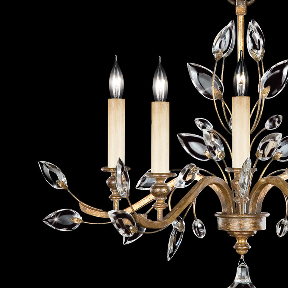 Crystal Laurel 5 - Light Glass Chandelier