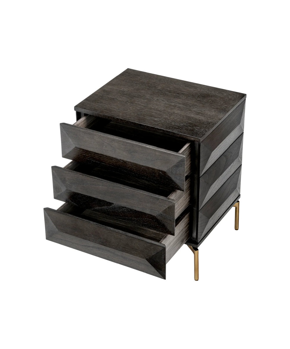 Denver 3 - Drawer Solid Wood Nightstand