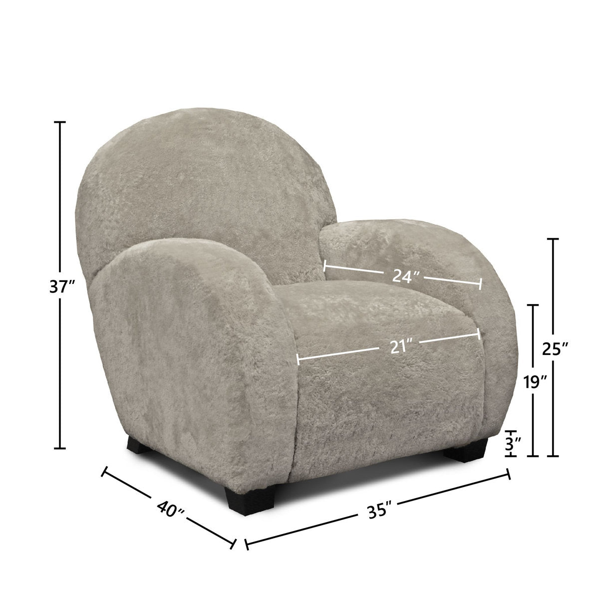 Dolly Leather Armchair Chair with Ottoman