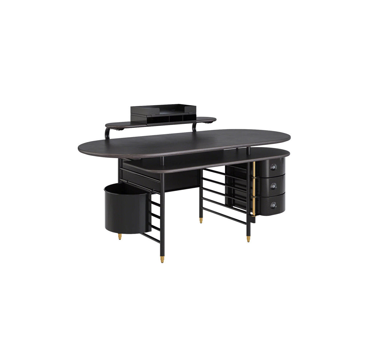 Frank Lloyd Wright Racine Desk with Storage and Accessories