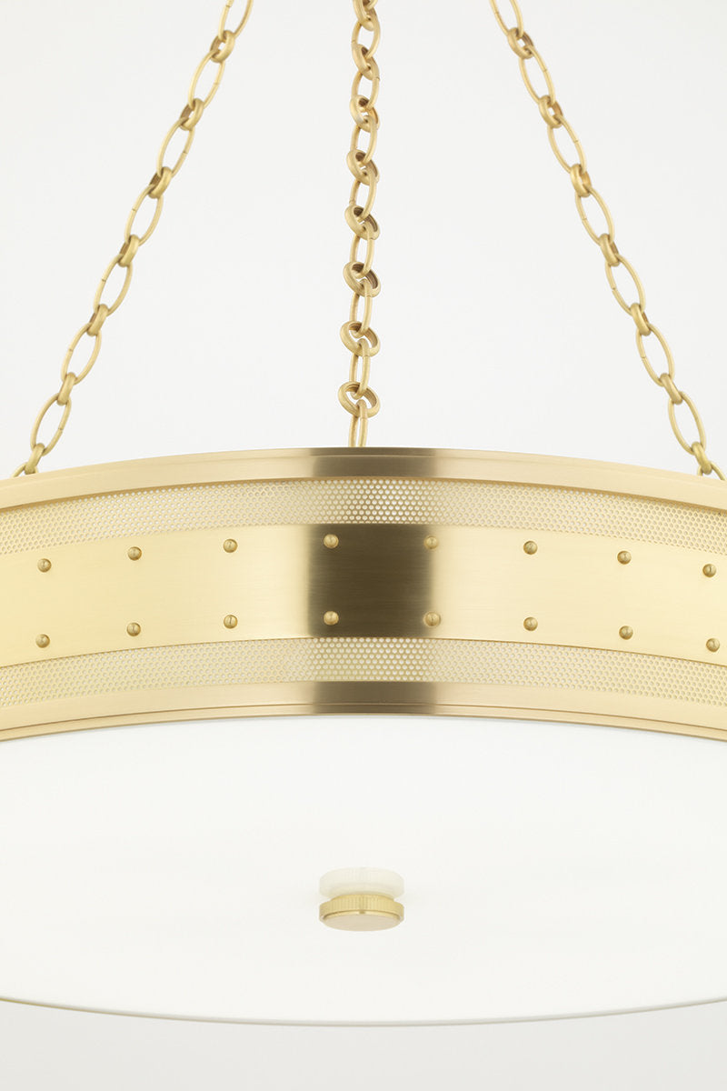 Gaines - 6 Light Pendant - Historic Nickel Finish