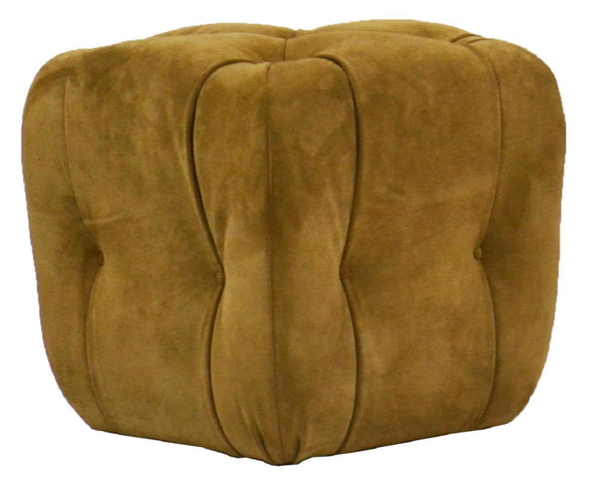 Glen Haven Leather Square Ottoman