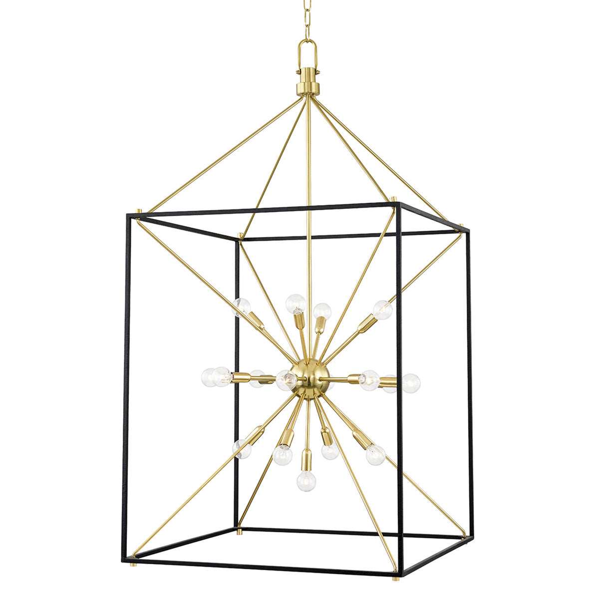 Glendale - 25 Light Chandelier - Aged Brass/Black Finish