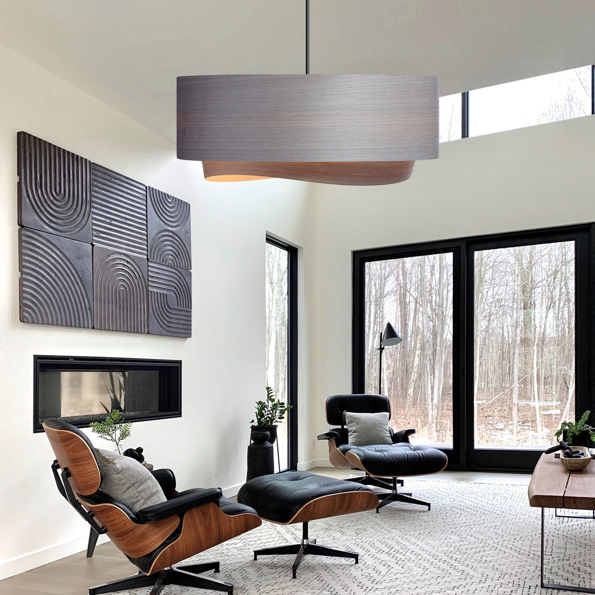 Half Bowen 17.5" Mid Century Modern Chandelier