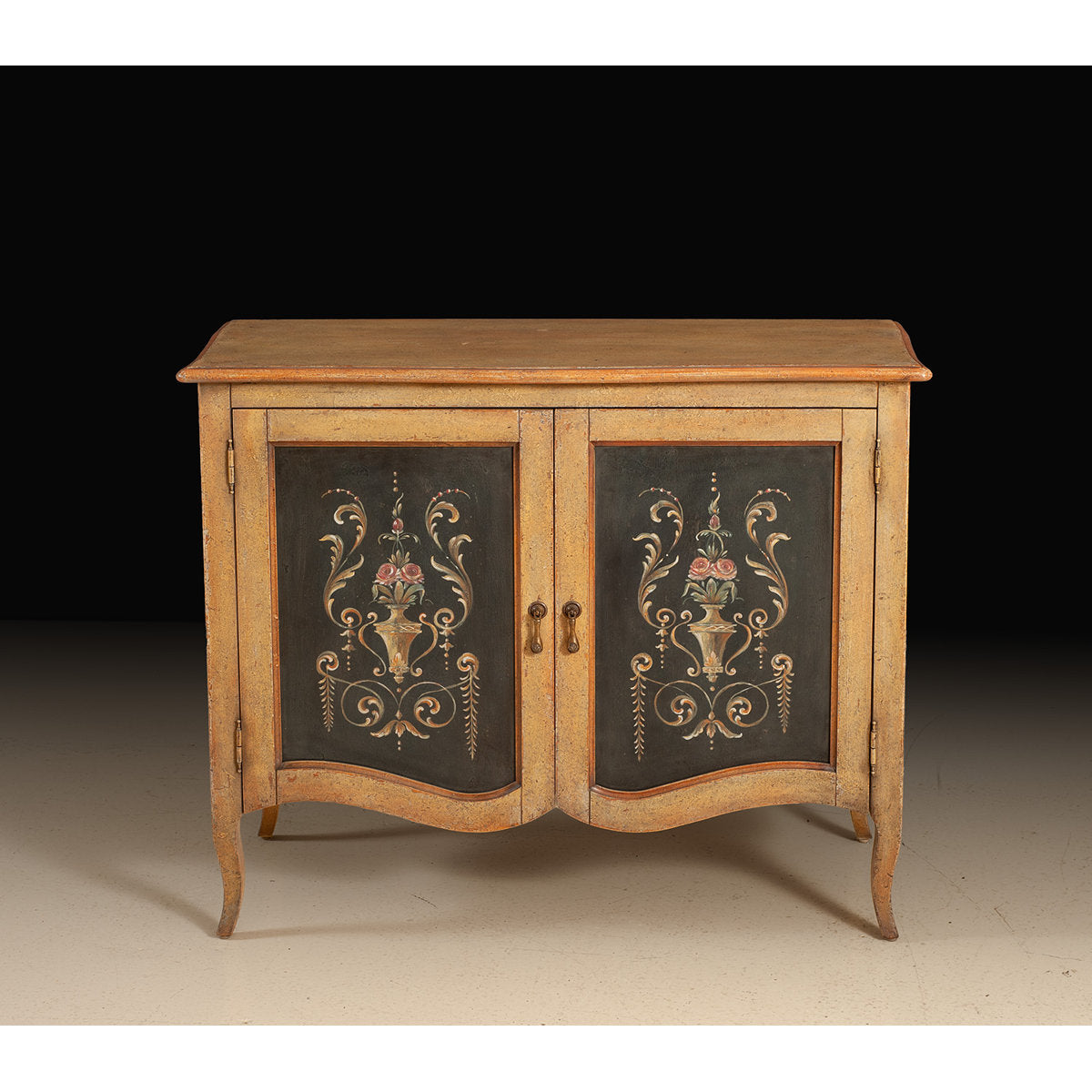 Handcrafted Italian Hand-Painted Two-Door Sideboard