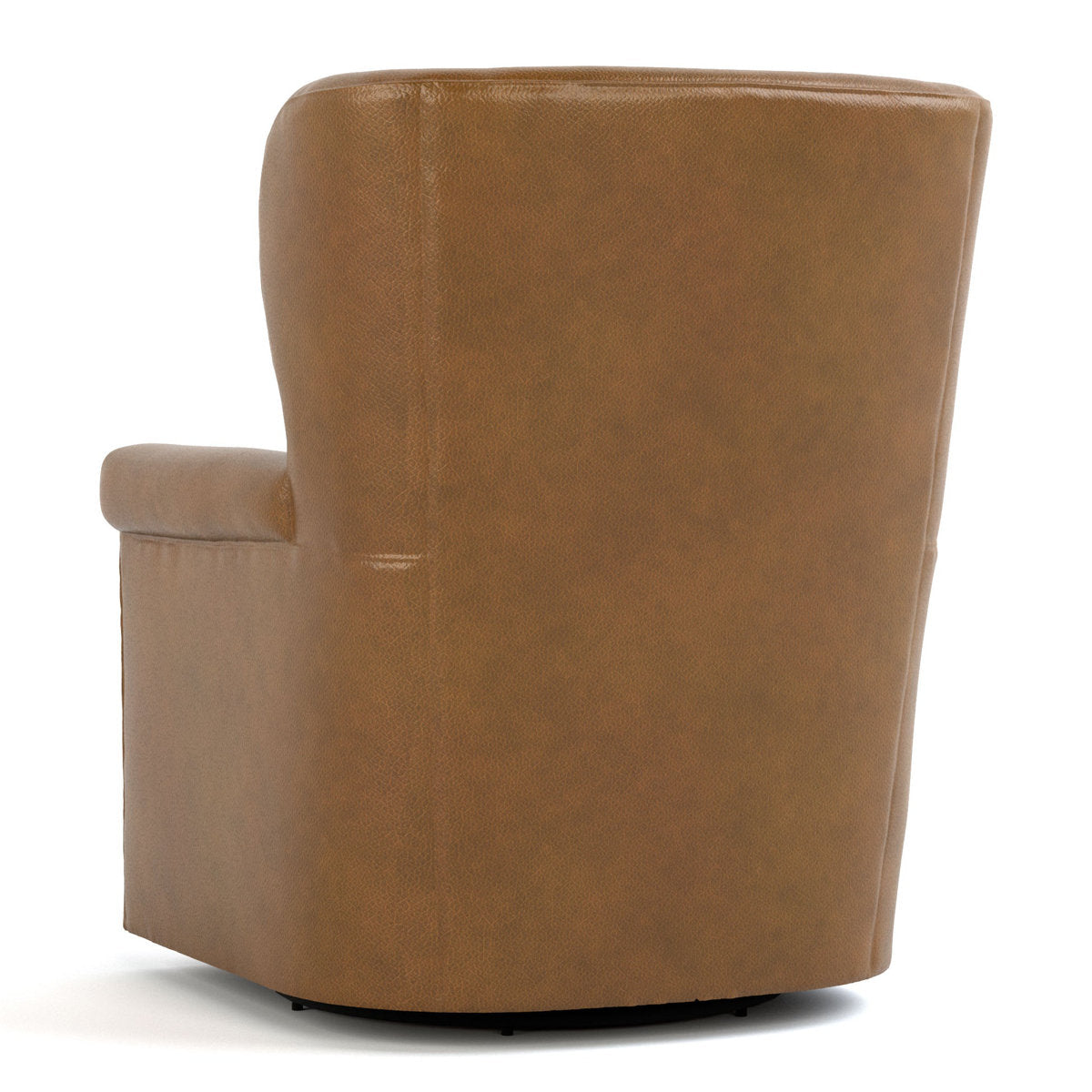 Hudson Valley Leather Wingback Chair Chair with Ottoman