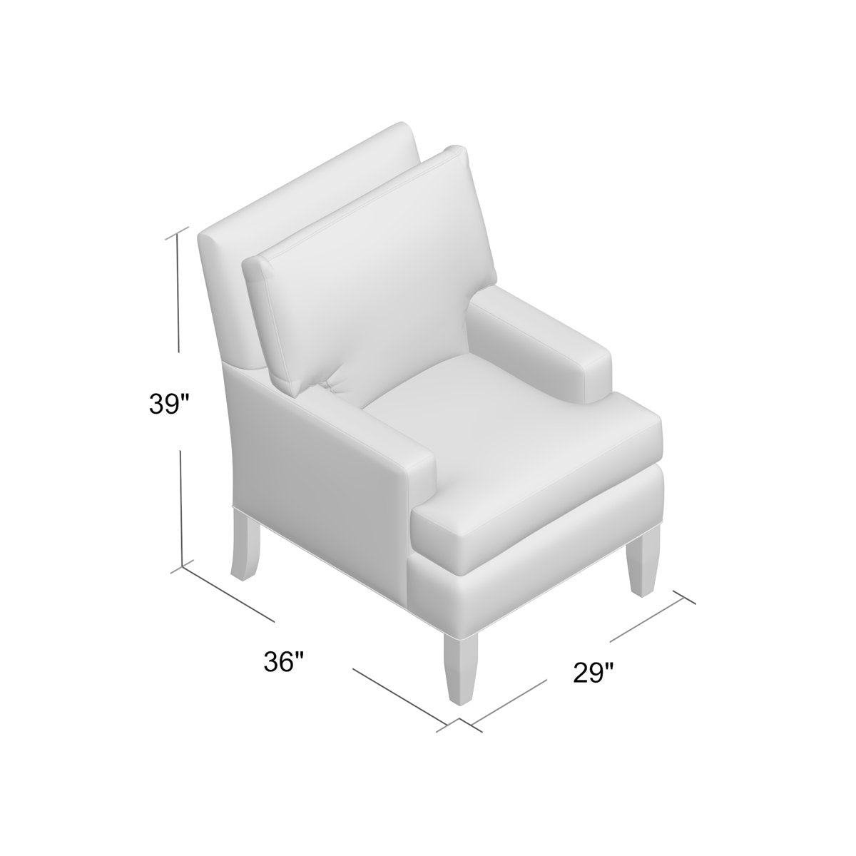 Huntington 31" Wide Down Cushion Armchair