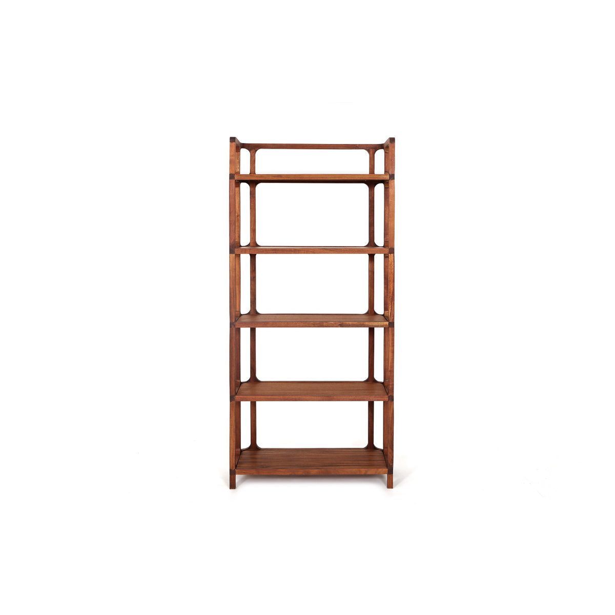 Jiva Solid Wood Etagere Bookcase