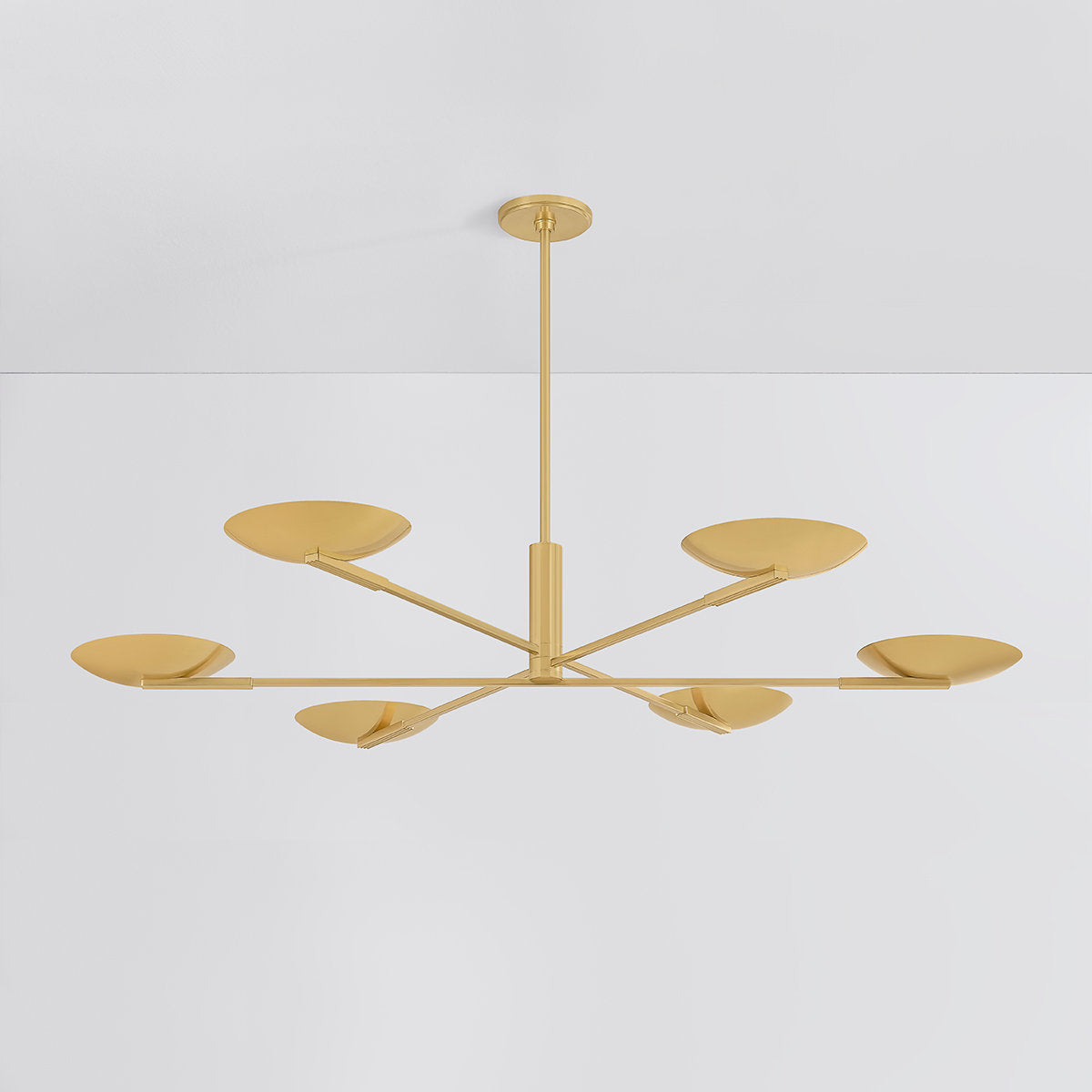 Johnson Chandelier in Aged Brass