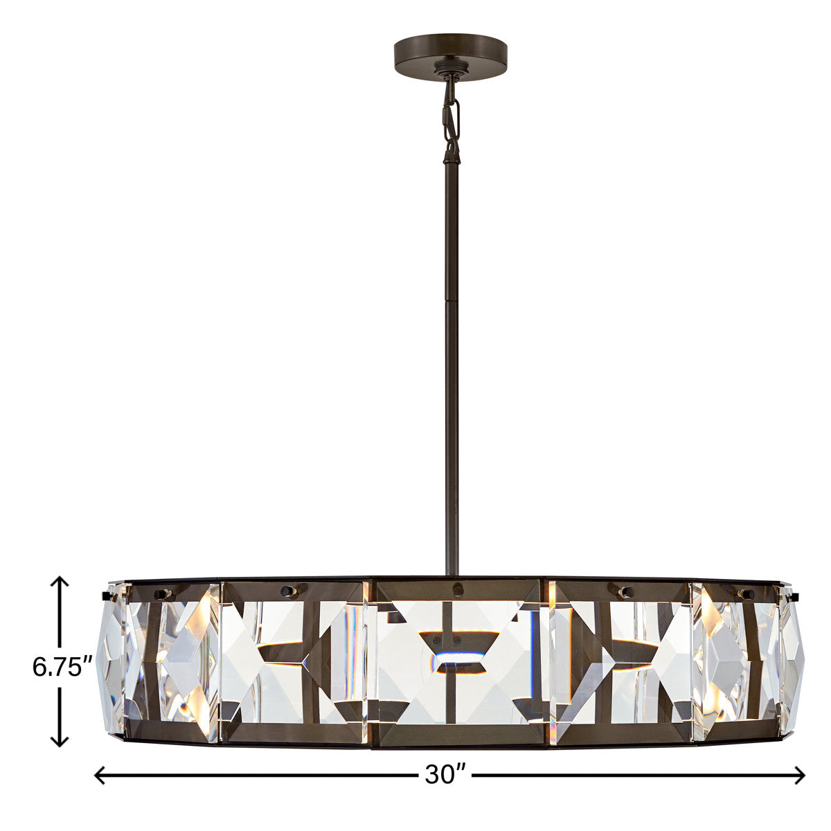 Jolie 1 - Light Wagon Wheel Drum Chandelier