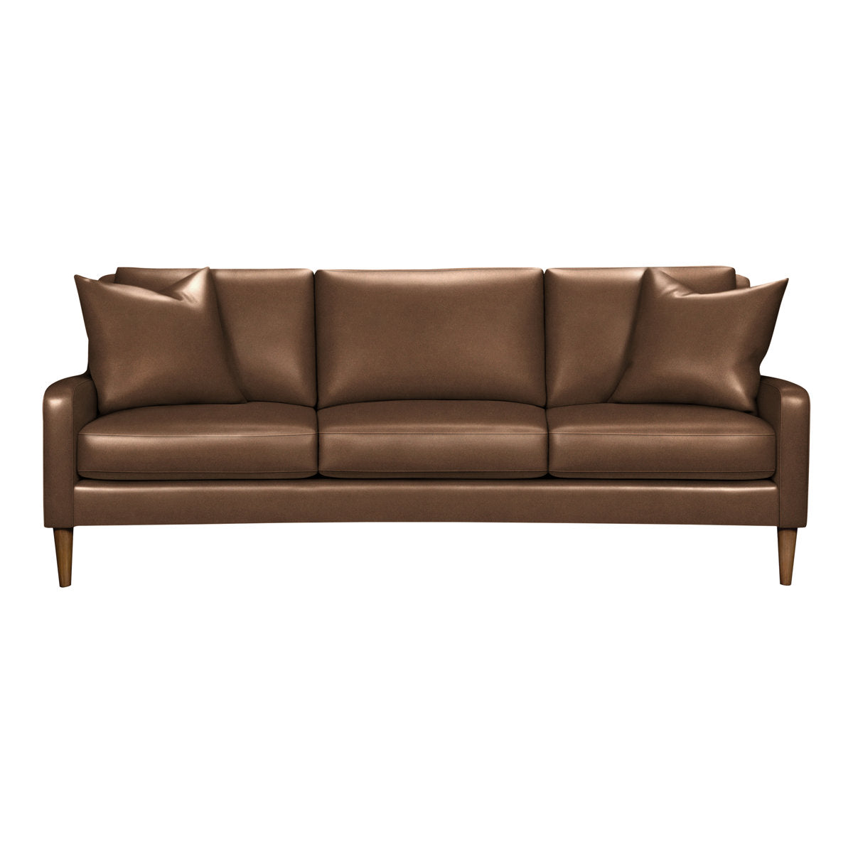 Josie 86.5" Genuine Leather Square Arm Sofa