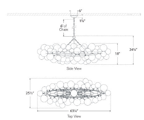 Julie Neill Talia Large Linear Chandelier