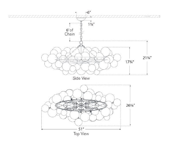 Julie Neill Talia Medium Linear Chandelier