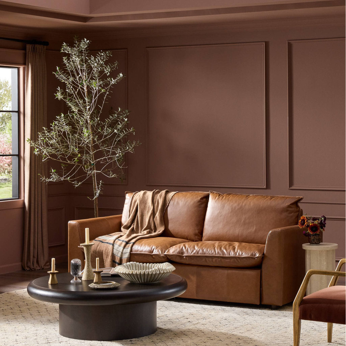 Kosa Power Recliner 2PC Sectional-Sonoma Chestnut