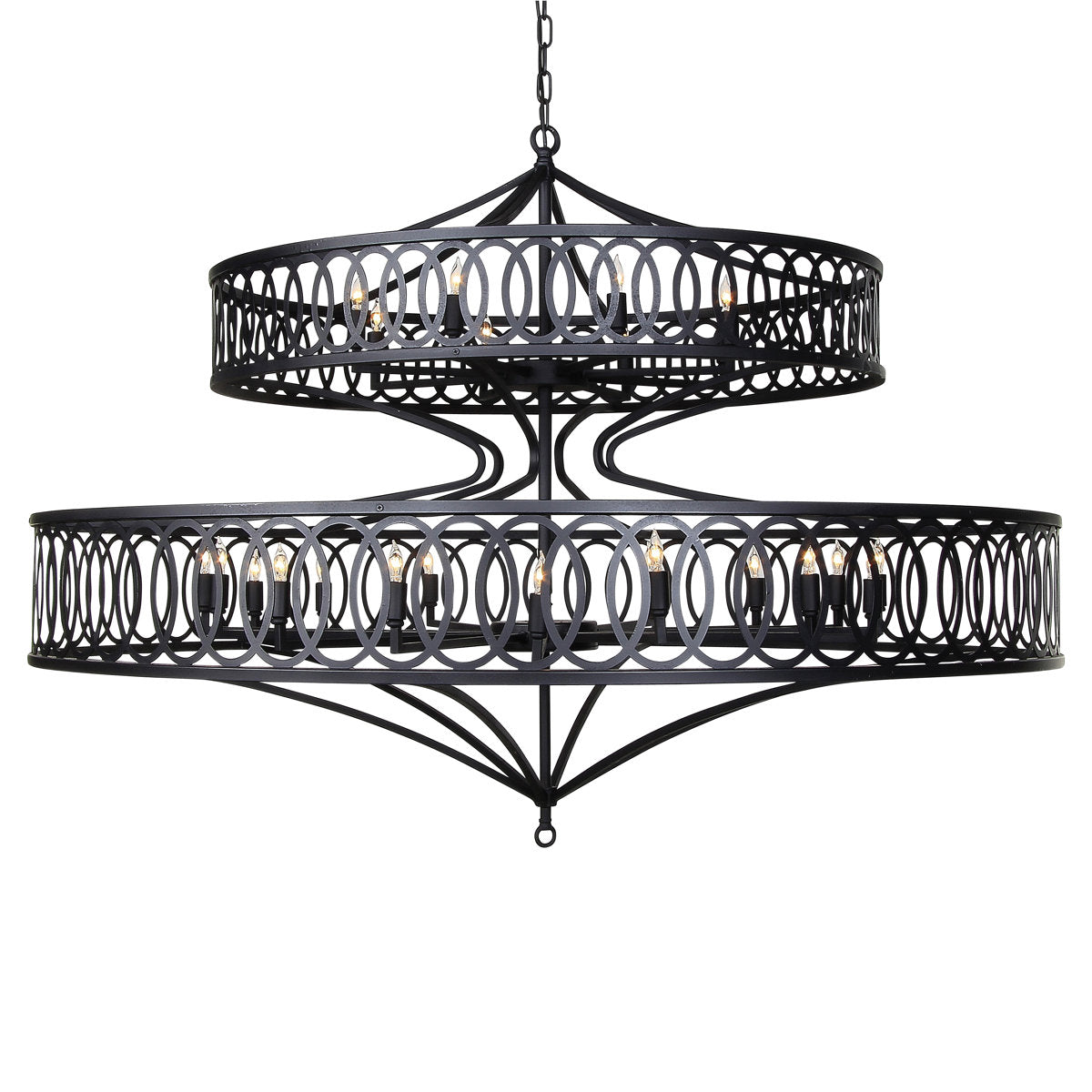 Lafayette 18 - Light Candle Style Tiered Chandelier
