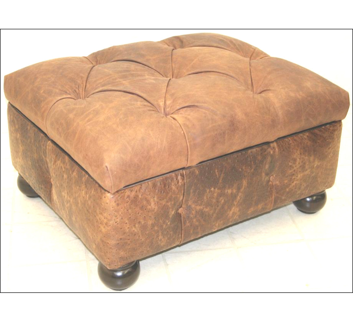 Leather Ottoman
