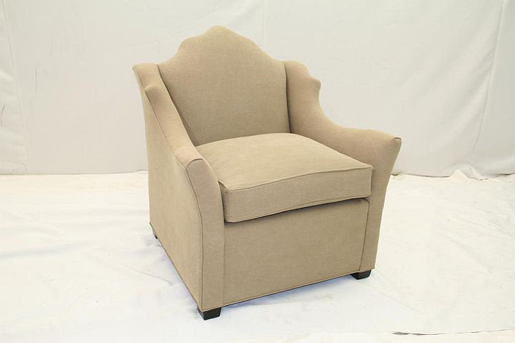 Leather Wingback Chair Chair with Ottoman