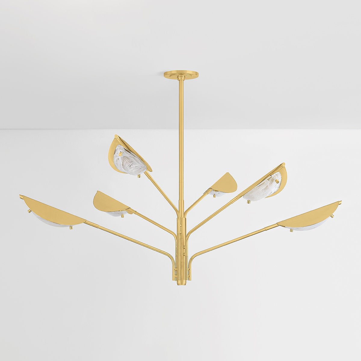 Levin Chandelier in Aged Brass