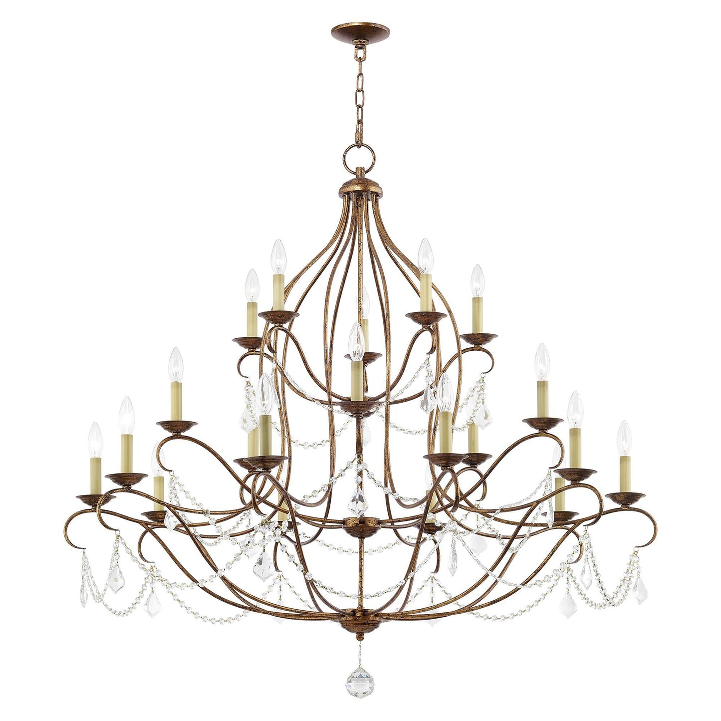 Livex Lighting Chesterfield 46 Inch 30 Light Chandelier Cp90304