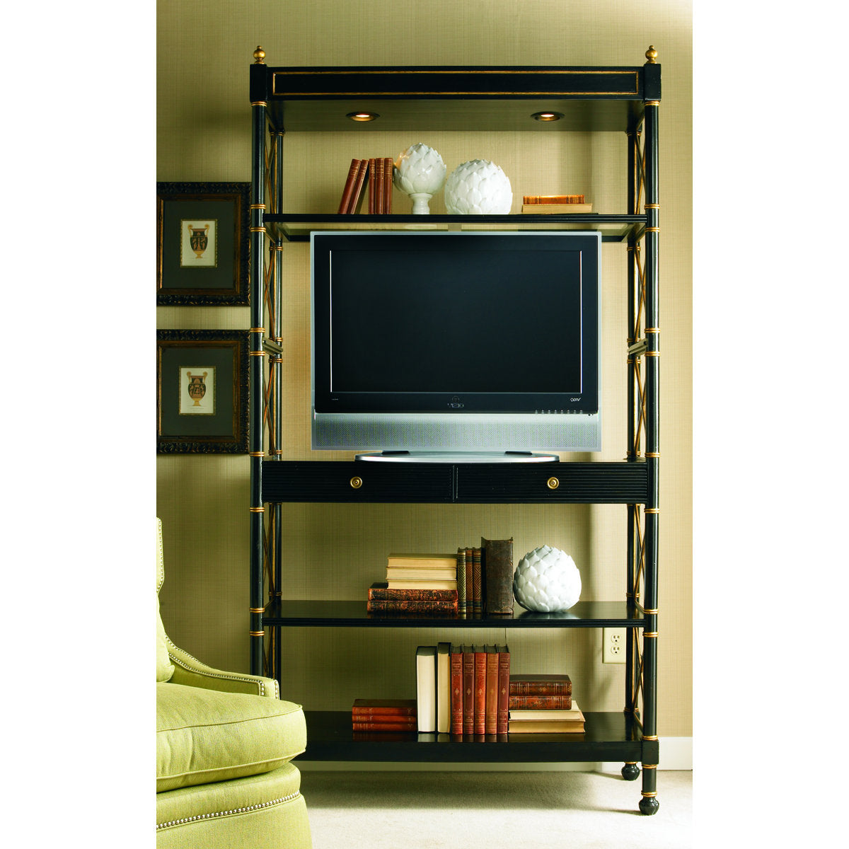 Masterpiece Solid Wood Etagere Bookcase