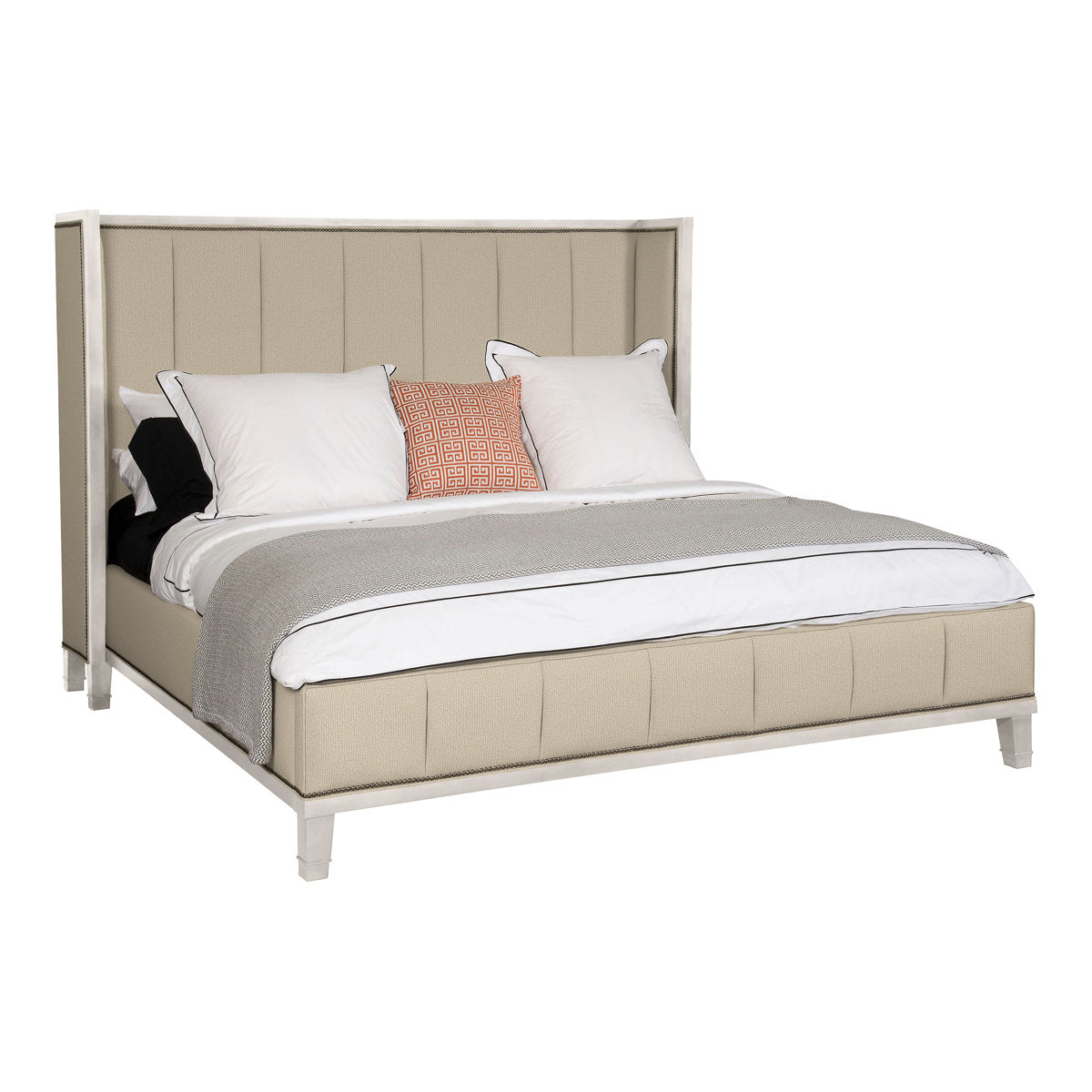 Mattingly Michael Weiss King Upholstered Panel Bed