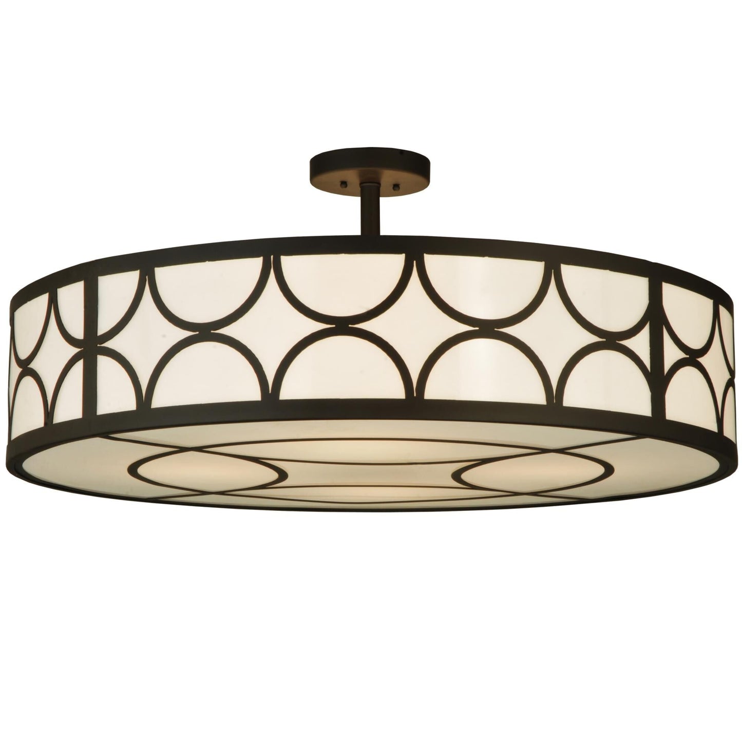 Meyda Lighting Cilindro Deco 36 Inch 4 Light Semi Flush Mount Cp17290