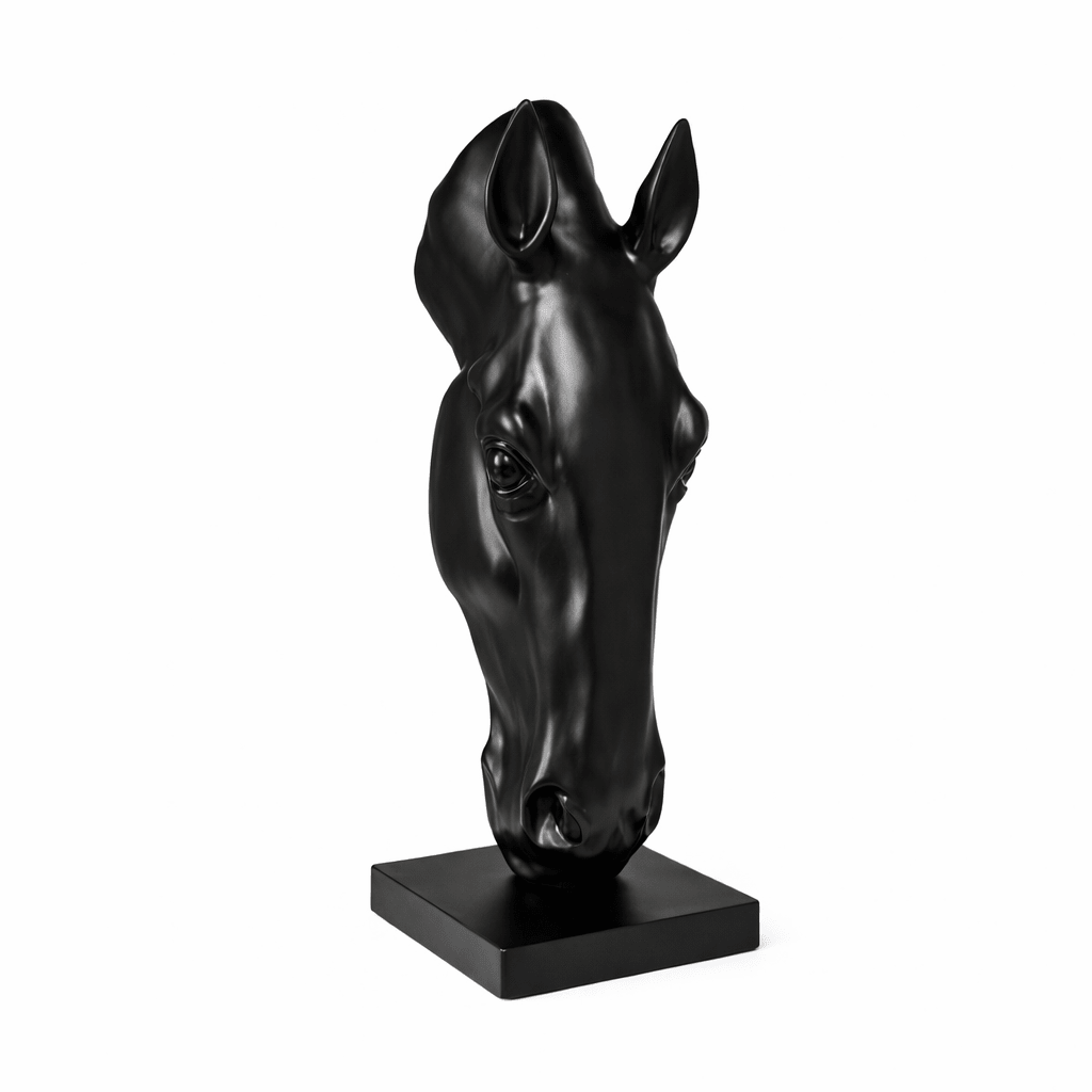 Noir Equine Head Sculpture