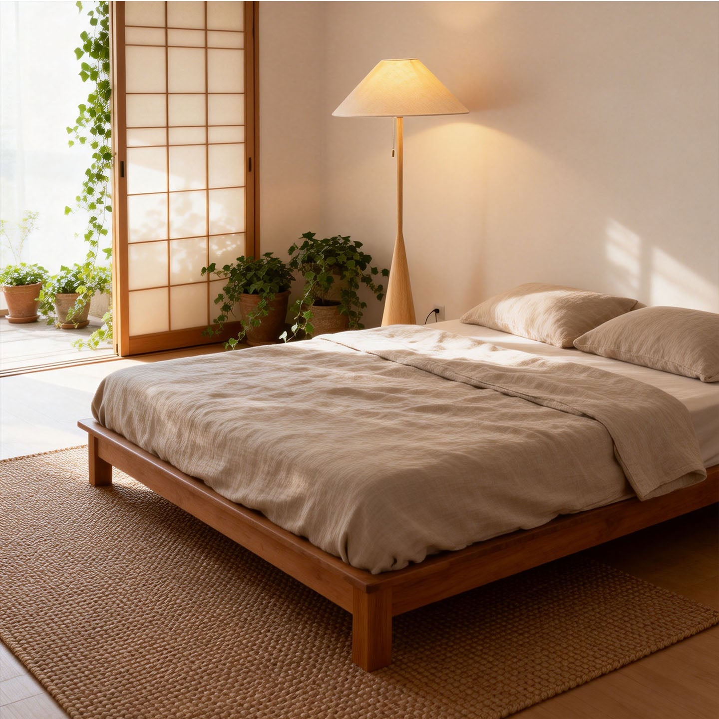 Nordic Woodgrain Floor Lamp