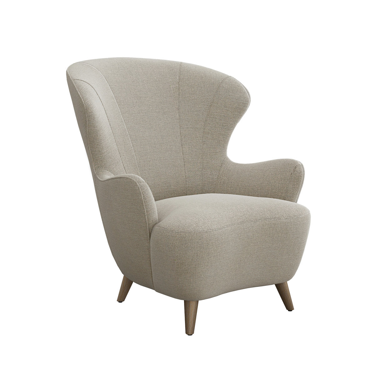 Ollie Wingback Chair Chair with Ottoman