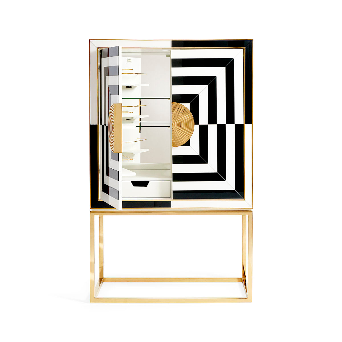 Op Art Bar - Charcoal/Ivory