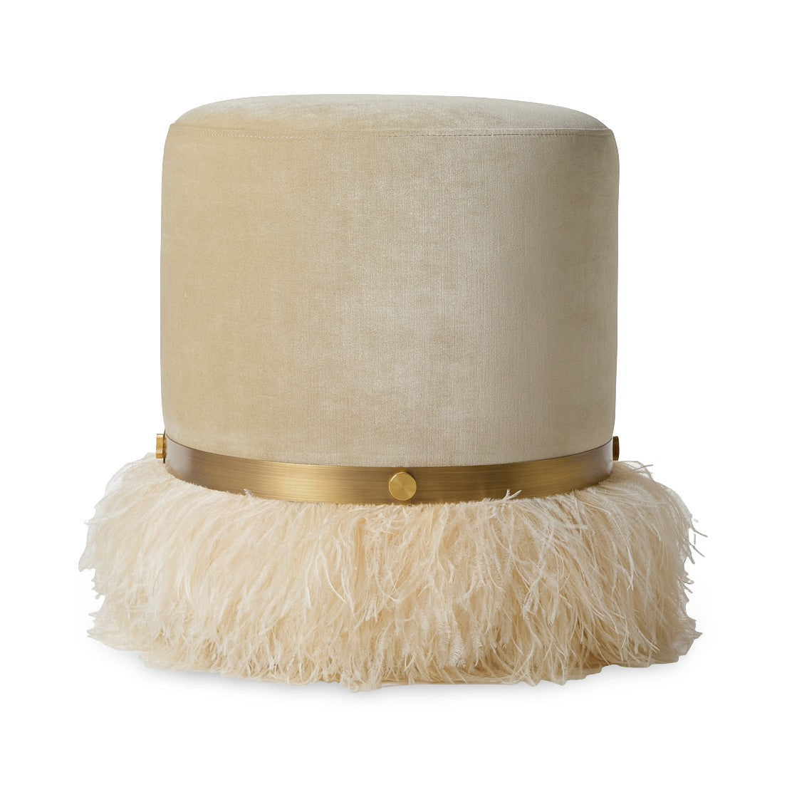 Ostrich Fluff Pouf