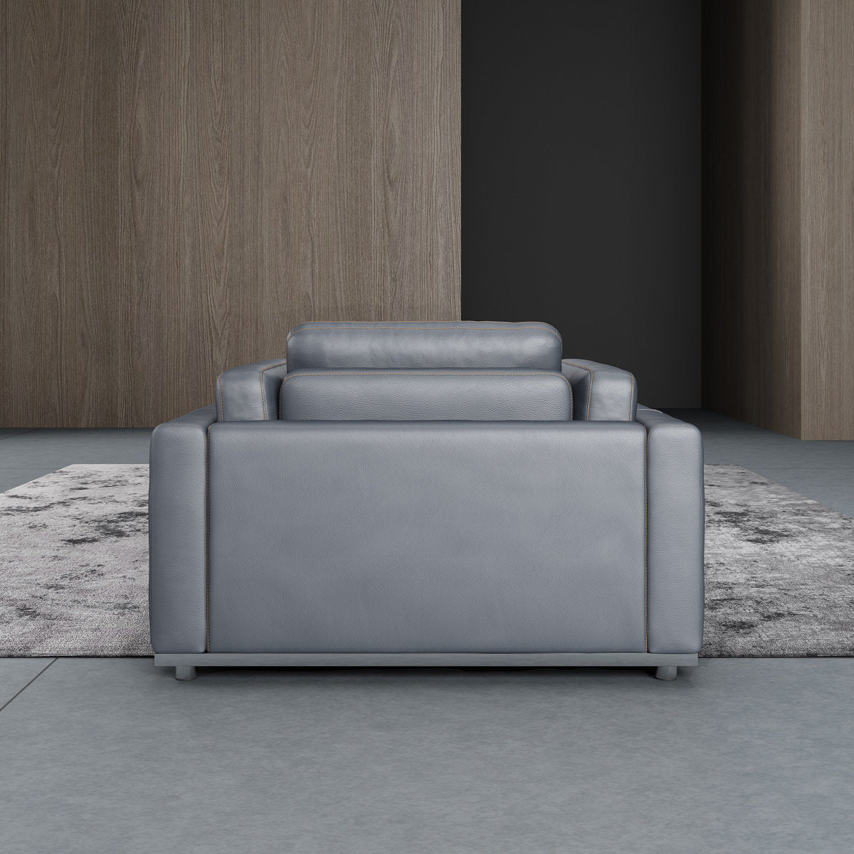 Picasso Leather Club Chair Chair with Ottoman