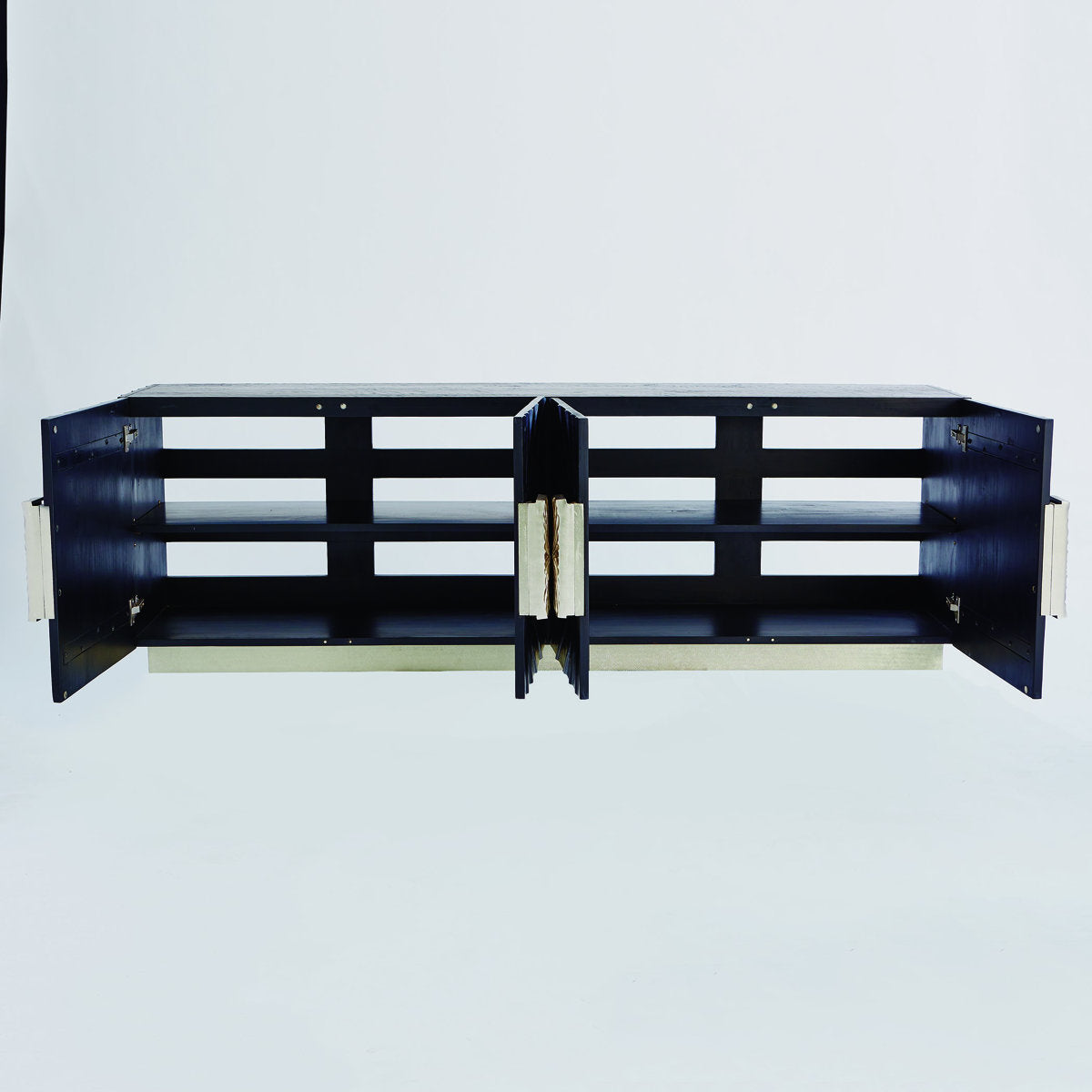 Pleated Solid Wood TV Stand for TVs up to 88"