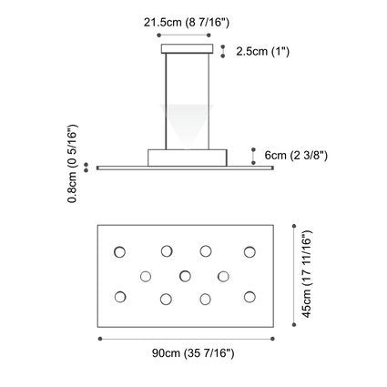 Pop 11 - Light Unique / Statement Rectangle / Square Chandelier