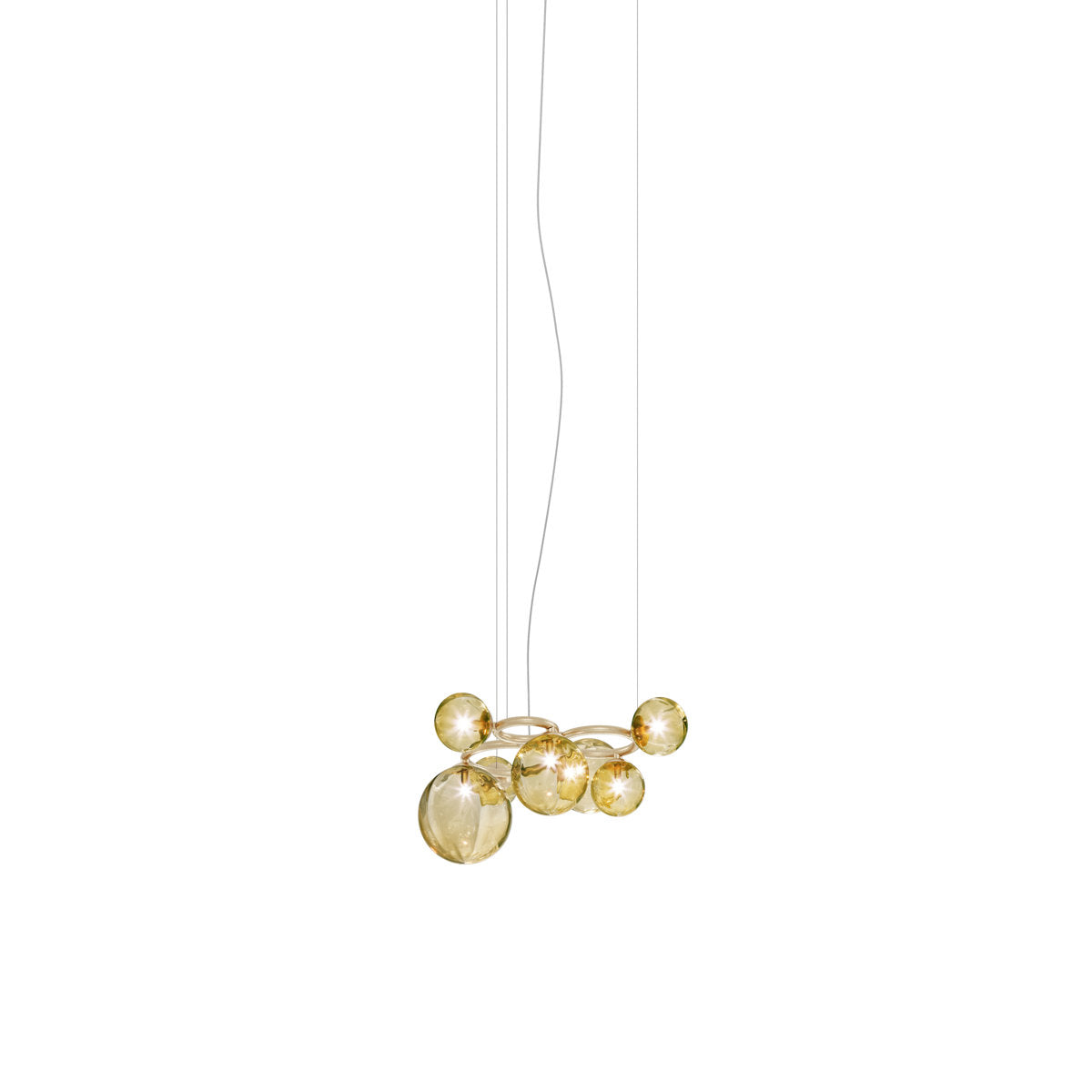 Puppet Ring Suspension 7 White Shaded Matt Gold 3 G9 Ul