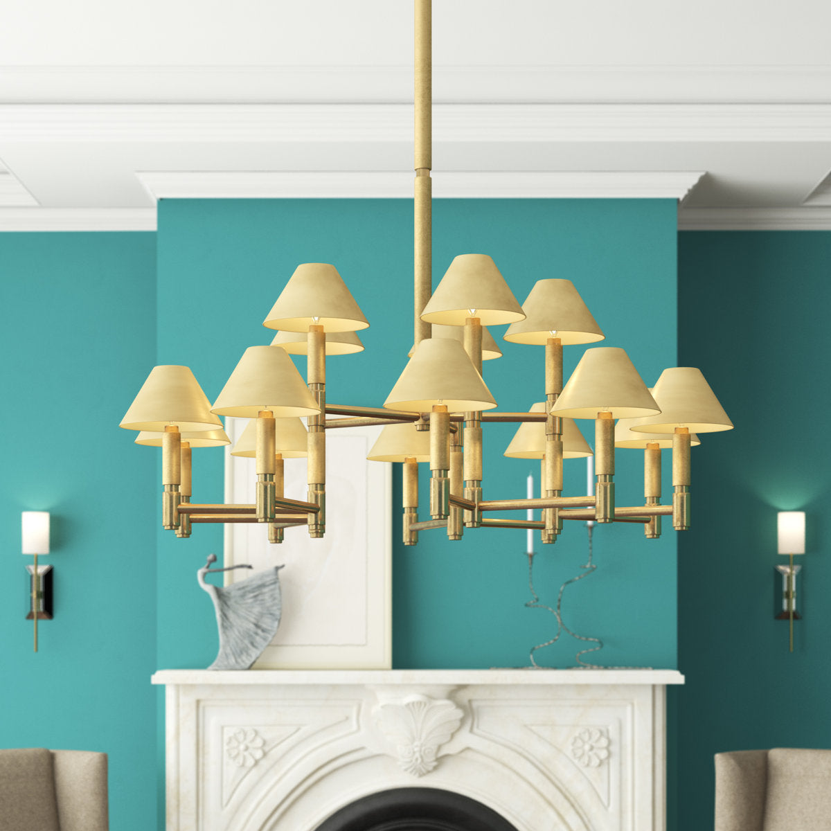 Ralph Lauren Barrett 15 Light Chandelier