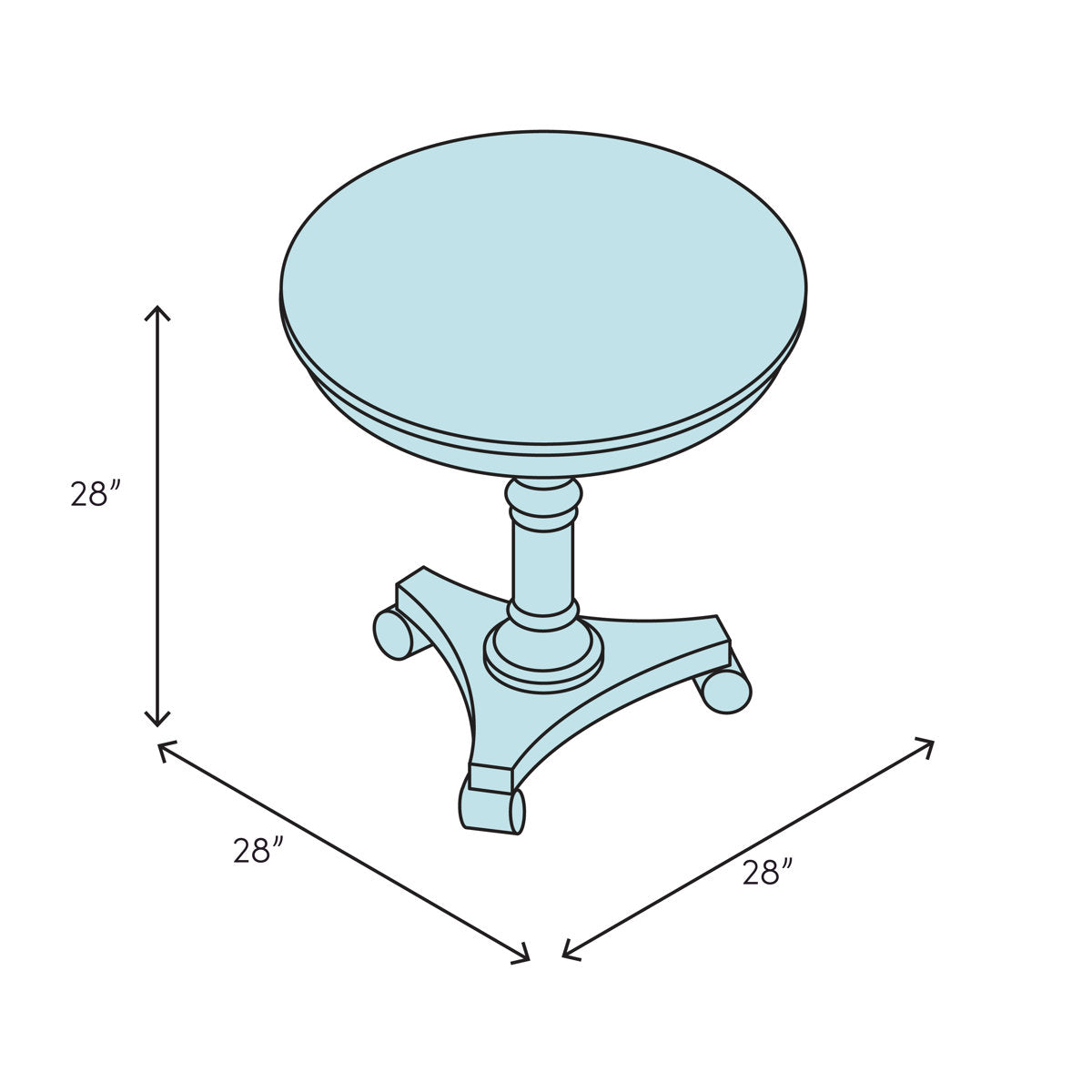 Round End Table