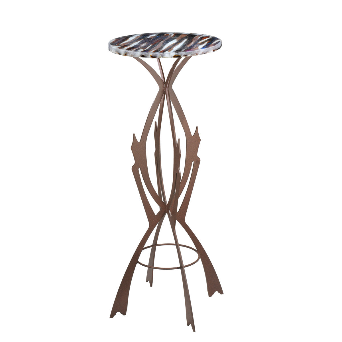 Rustic Lodge Glass End Table