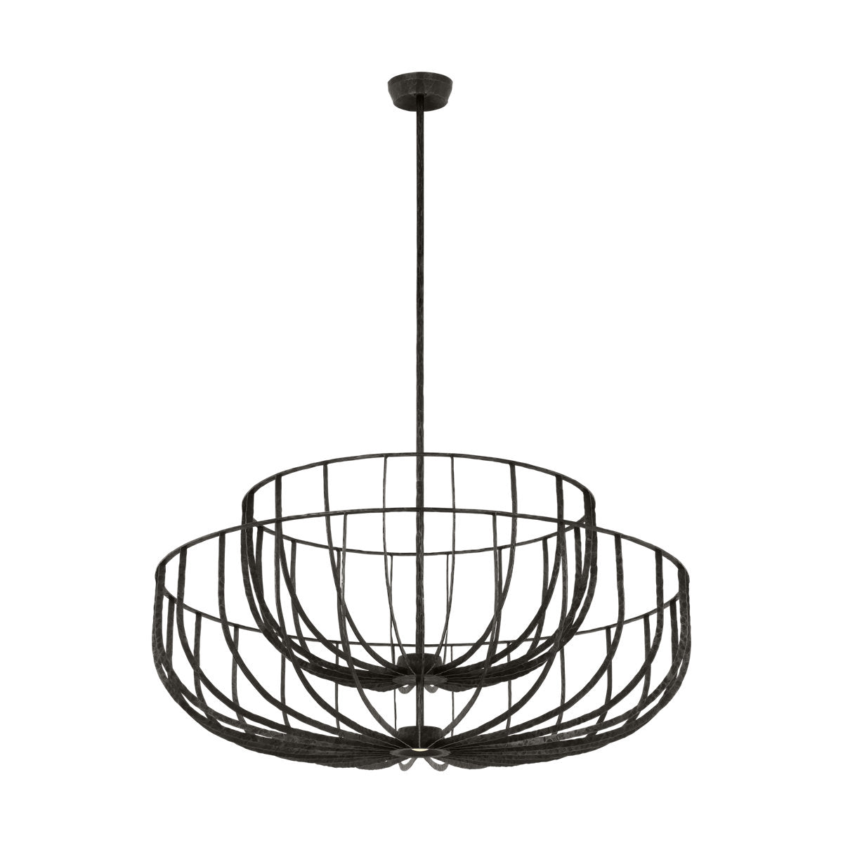 Sean Lavin Sanchi 3-light extra large two tier chandelier in aged iron finish